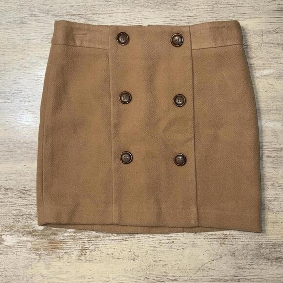 GAP Dresses & Skirts - Gap Brown Academia Button Down Brown Skirt Size 0 Petite